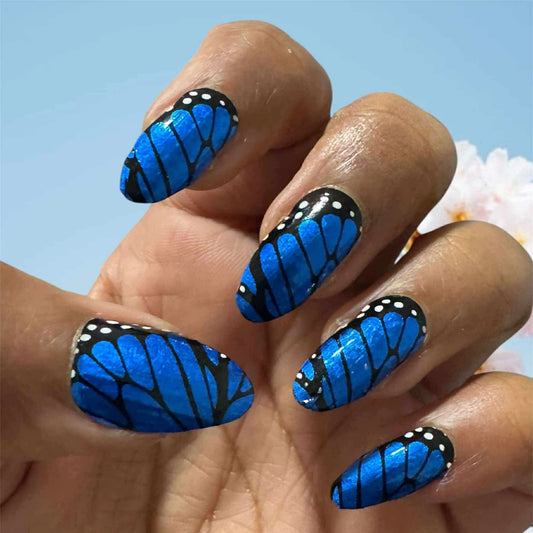 Blue Morpho Flutter Exclusive Design Nail Wraps (HOLO)