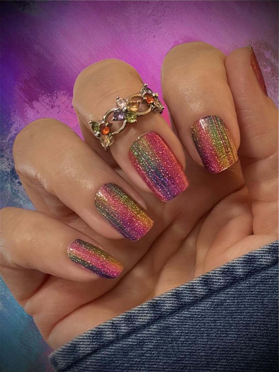 Neon Spectrum Exclusive Design Nail Wraps (GLITTER)