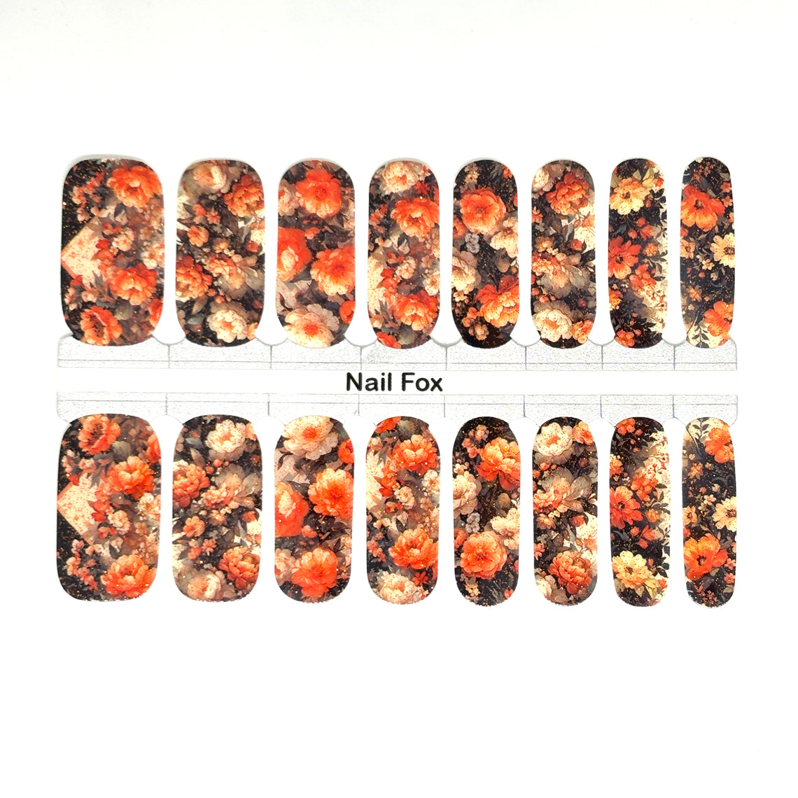Autumn Bouquet Exclusive Design Nail Wraps (SUBTLE GLITTER)