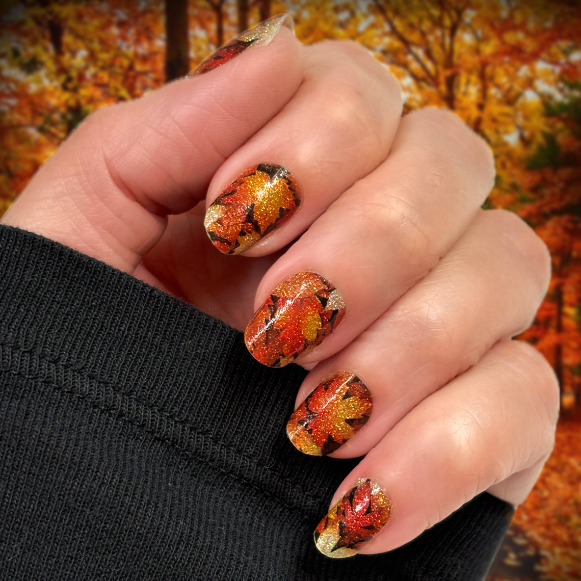 Autumn Glitter Exclusive Design Nail Wraps