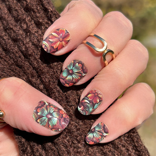 Autumn Leather Exclusive Design Nail Wraps
