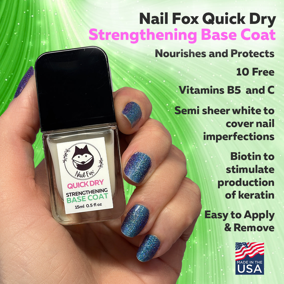 Nail Fox Quick Dry Strengthening Base Coat