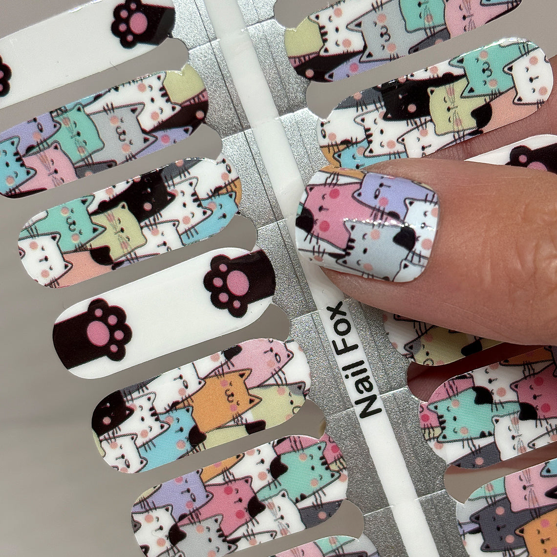 Cat Friends Exclusive Design Nail Wraps