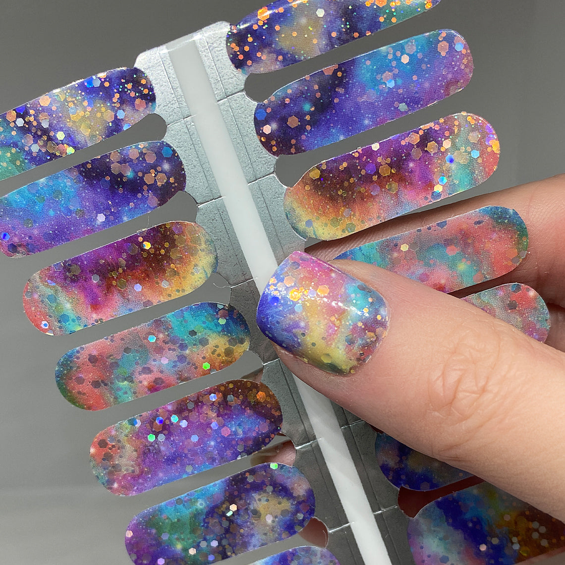 Celestial Dance Glitter Nail Wraps (HOLO)