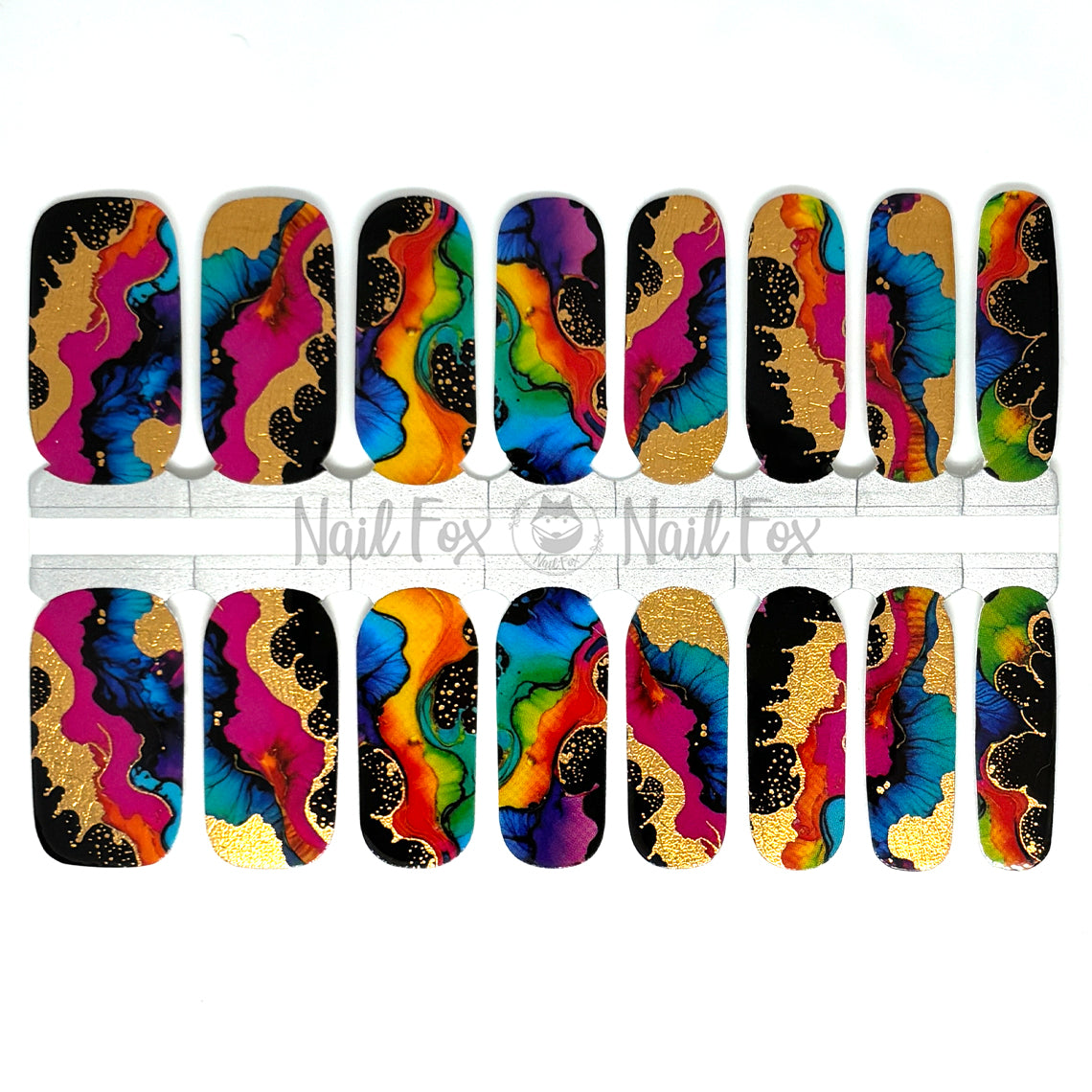 Colorful Cascade Nail Wraps (FOIL)