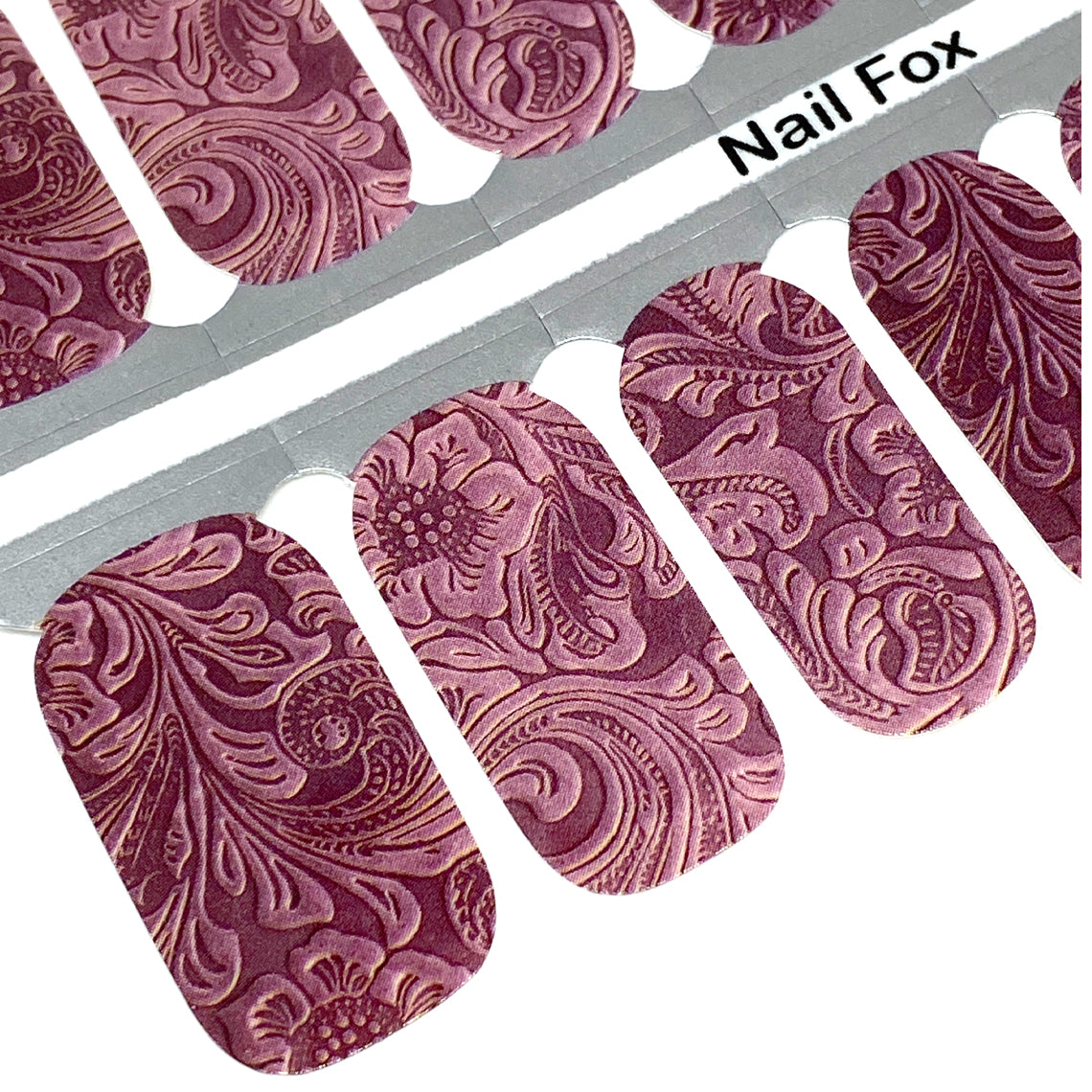 Dusty Rose Leather Exclusive Design Nail Wraps