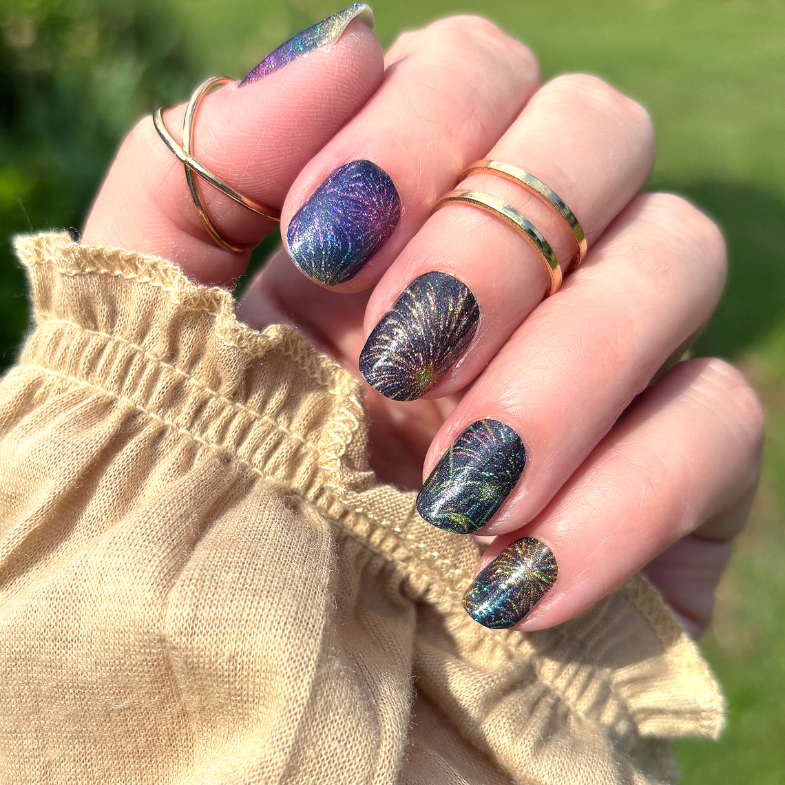 Firework Frenzy Nail Wraps (GLITTER)