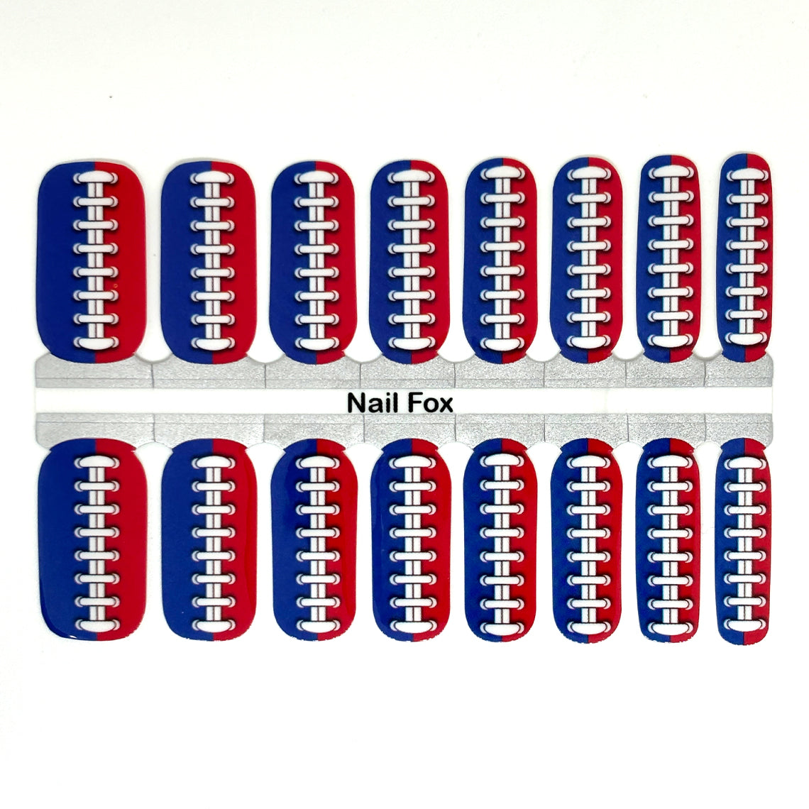 Football Spirit RED/BLUE (Buffalo) Exclusive Design Nail Wraps