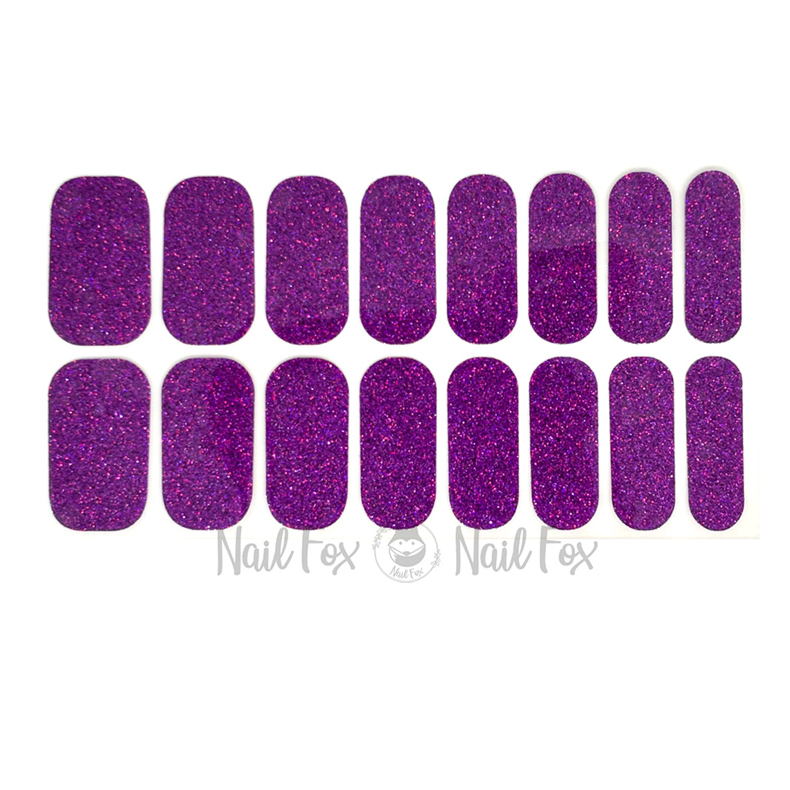 Holo Purple Glitter Nail Wraps