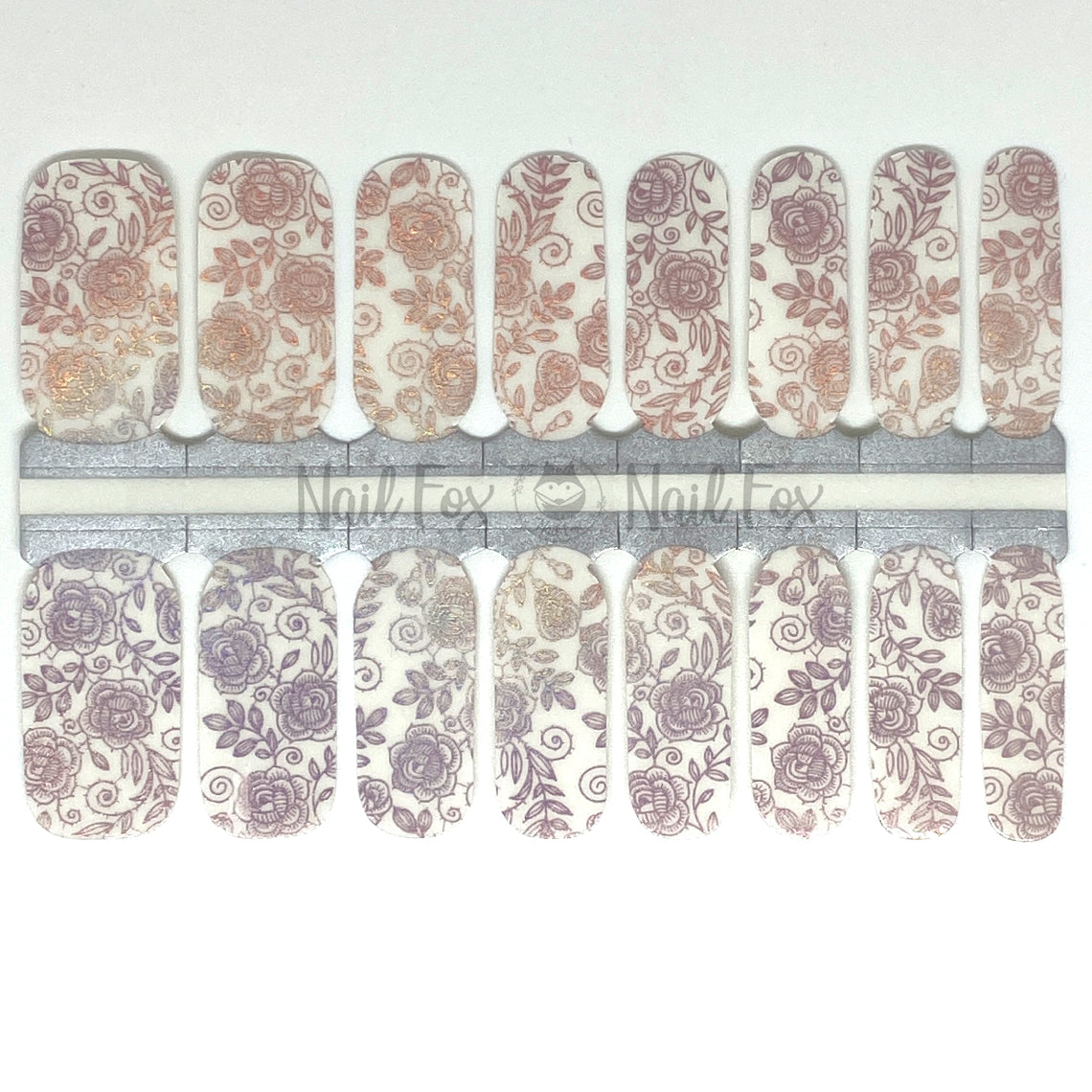 Holographic Rose Overlay Nail Wraps (Holo)