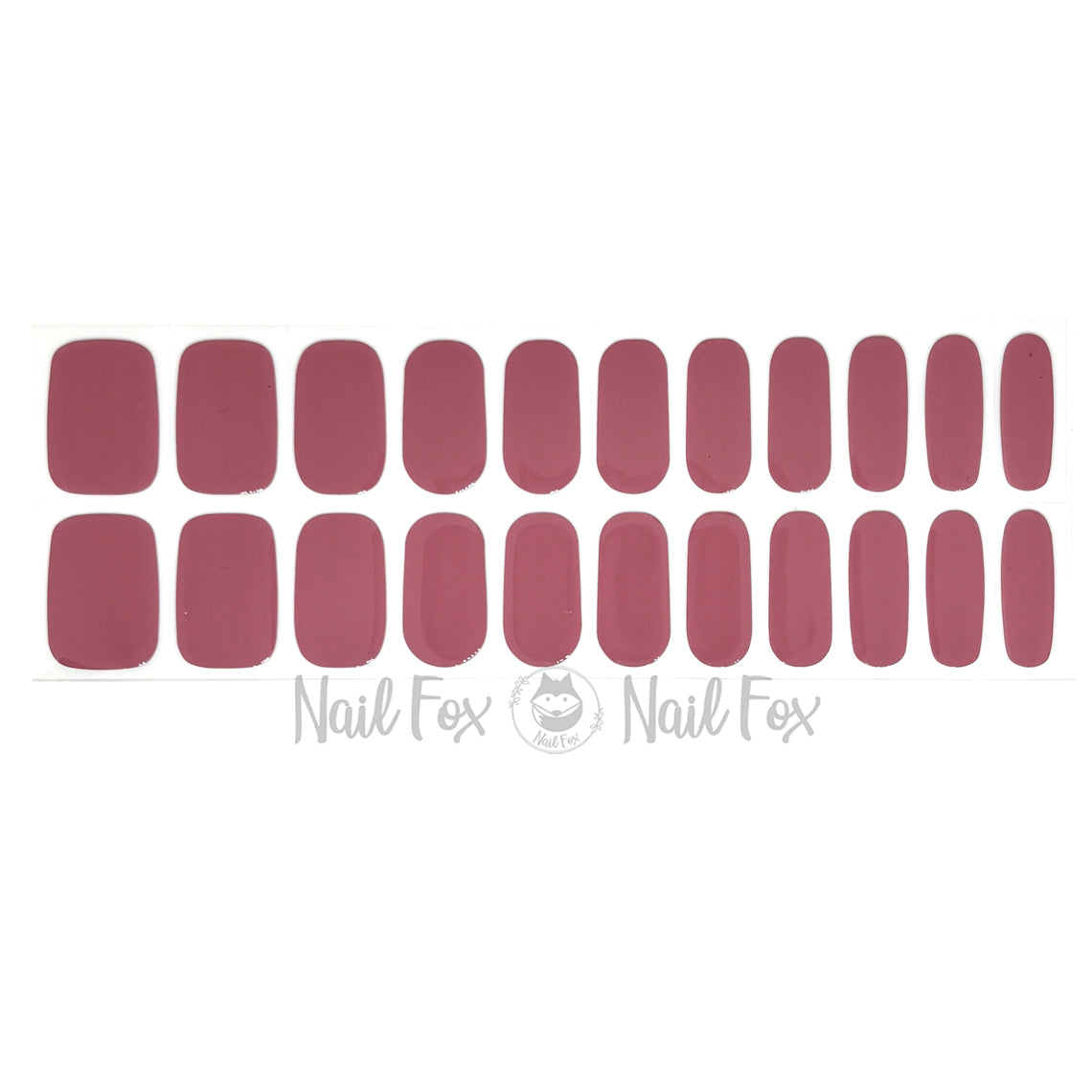 Mauve Solid No Light Gel Nail Wraps (NLG)