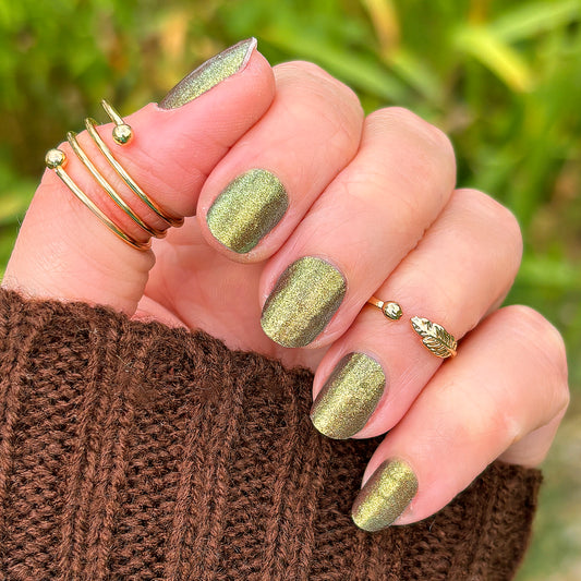 Mystic Olive Exclusive Nail Wraps (Color Shift Green/Brown/Olive)