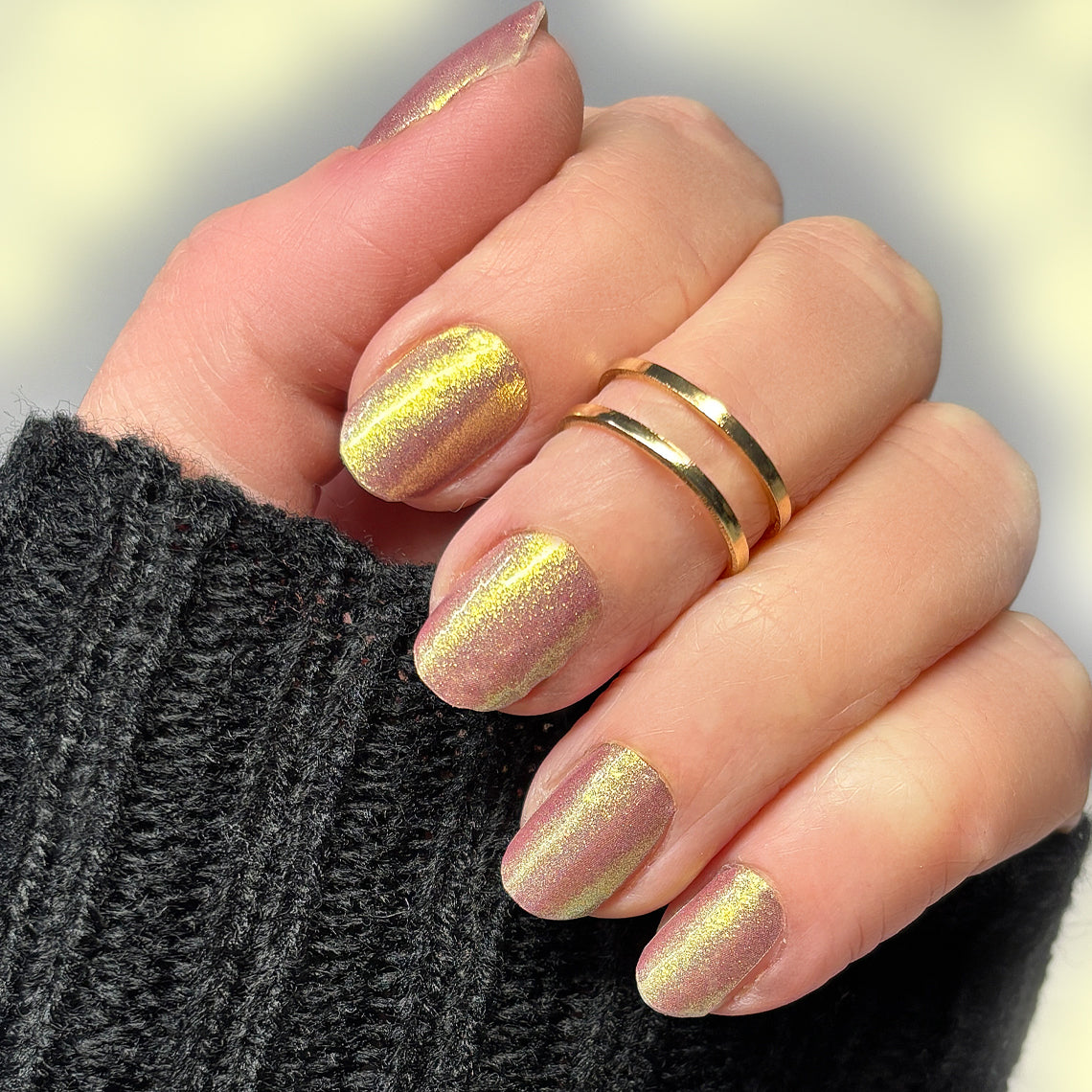 Mystic Sun Exclusive Nail Wraps (Color Shift Coral Pink/Gold)