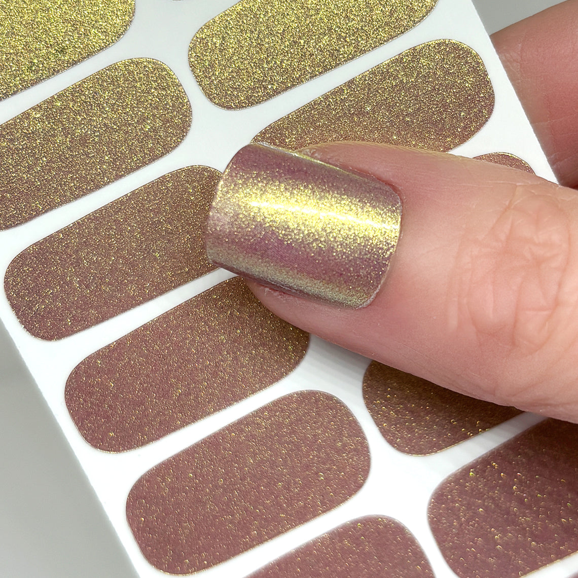 Mystic Sun Exclusive Nail Wraps (Color Shift Coral Pink/Gold)