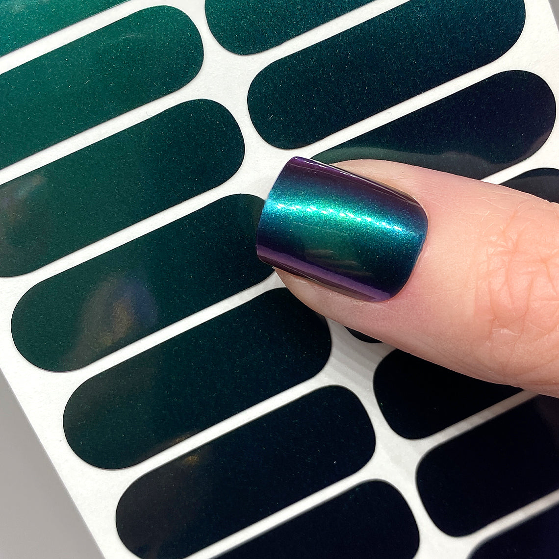 Mystic Teal Nail Wraps (Color Shift)