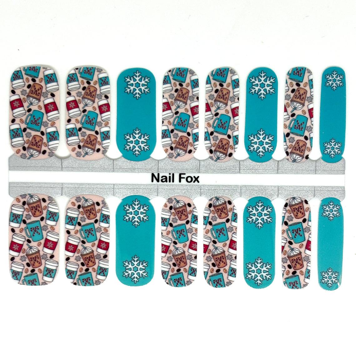 Peppermint Mocha Exclusive Design Nail Wraps