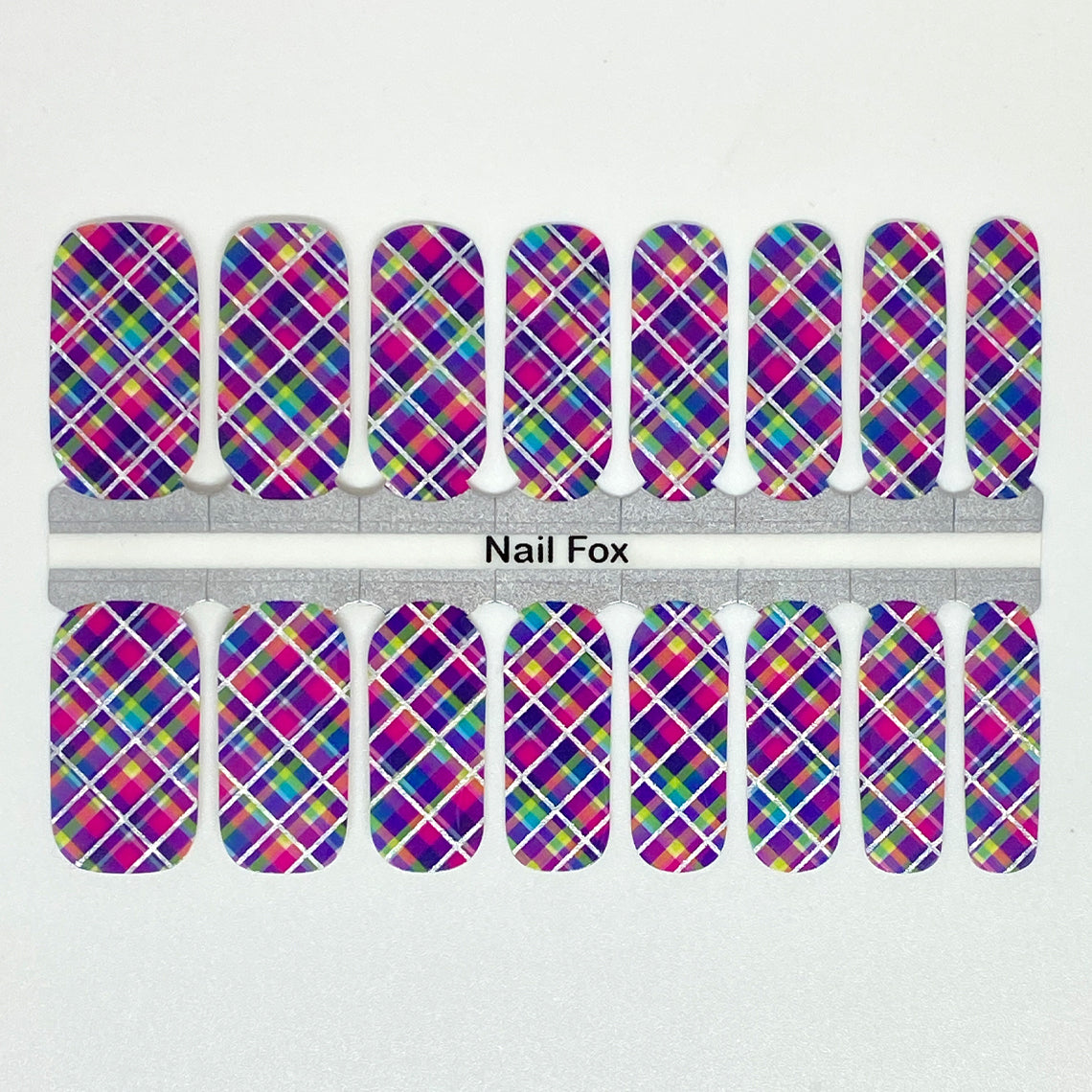 Pink Summer Plaid Exclusive Design Nail Wraps (HOLO)