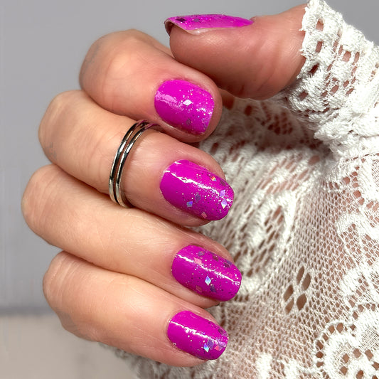 Raspberry Bling Exclusive Design Nail Wraps (HOLO GLITTER)