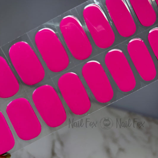 Raspberry Solid No Light Gel Nail Wraps (NLG)