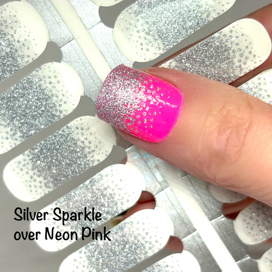 Silver Sparkle Nail Wraps (OVERLAY)