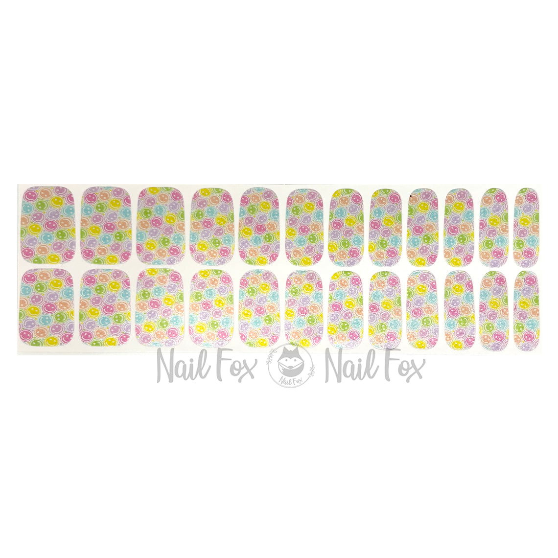 Smiley Faces Nail Wraps (PEARL)