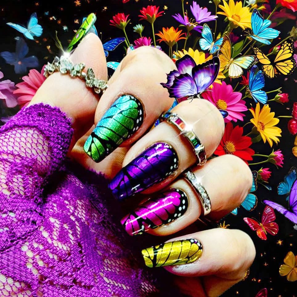 Winged Beauty Exclusive Design Nail Wraps (HOLO)