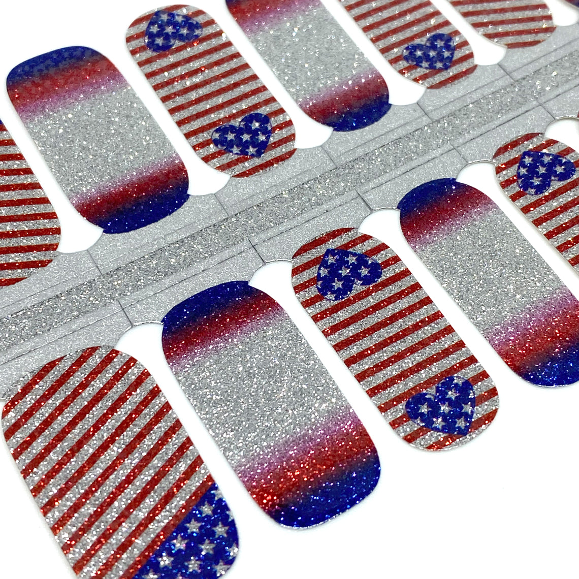 American Glitter Nail Wraps