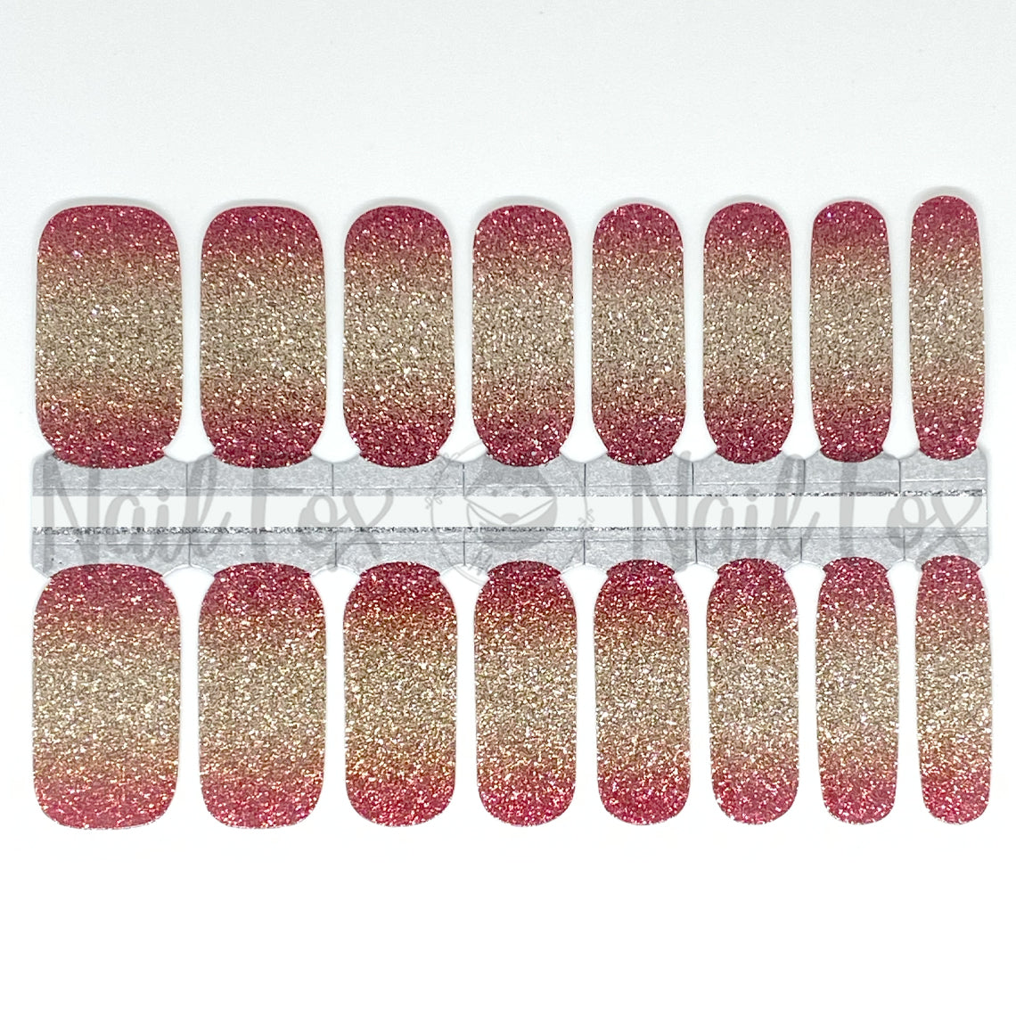 Coral Gold Ombre Nail Wraps