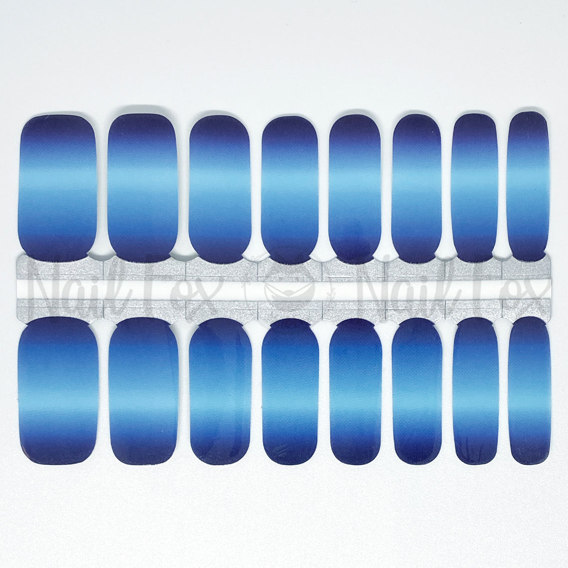 Denim Blues Ombre Nail Wraps