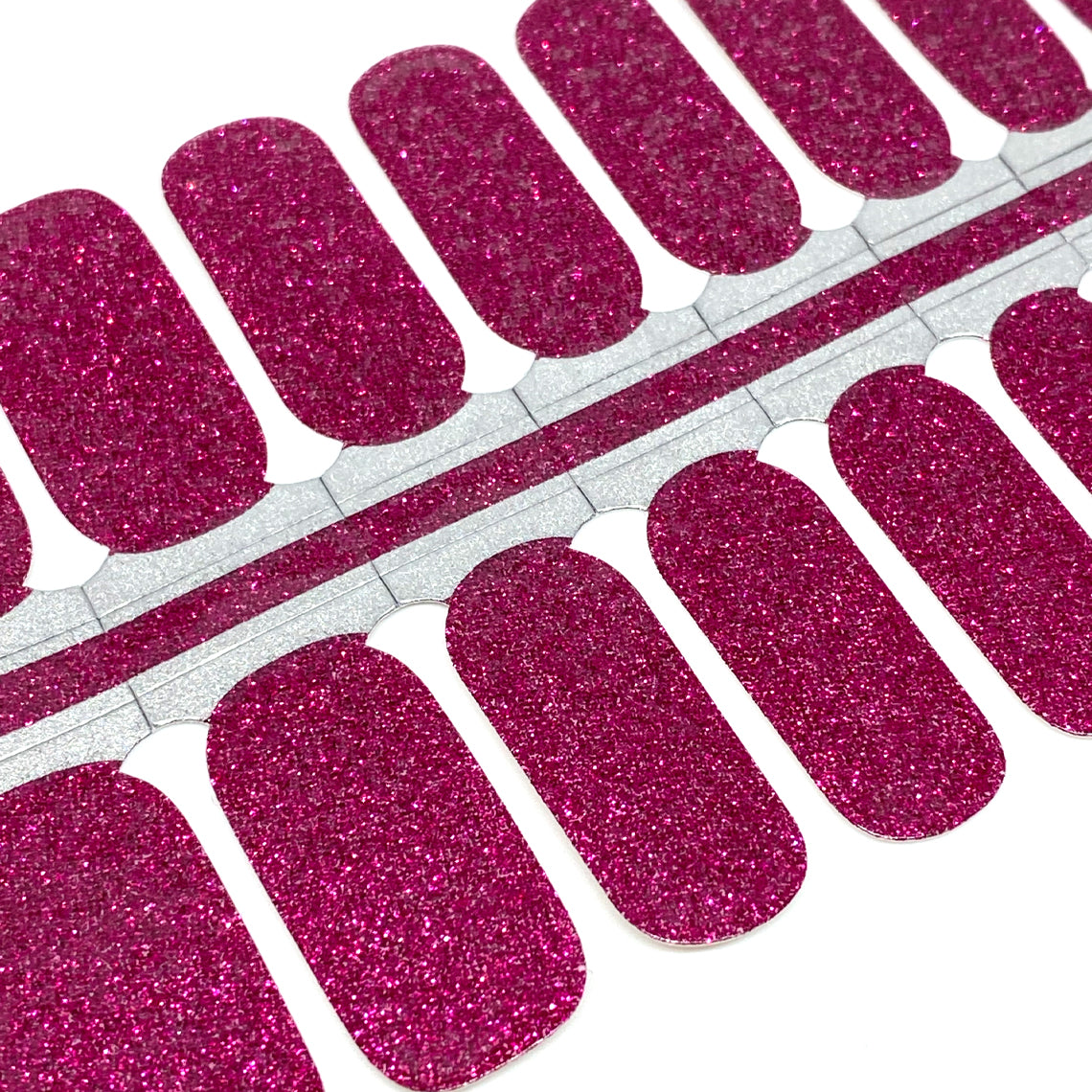 Fuchsia Glitter Nail Wraps