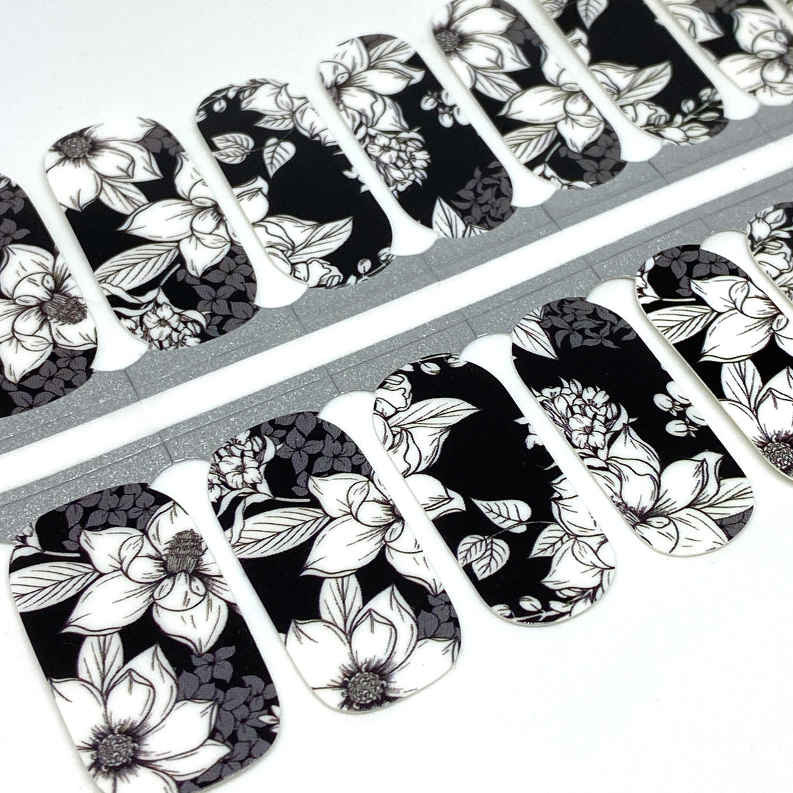 Midnight Bloom Nail Wraps