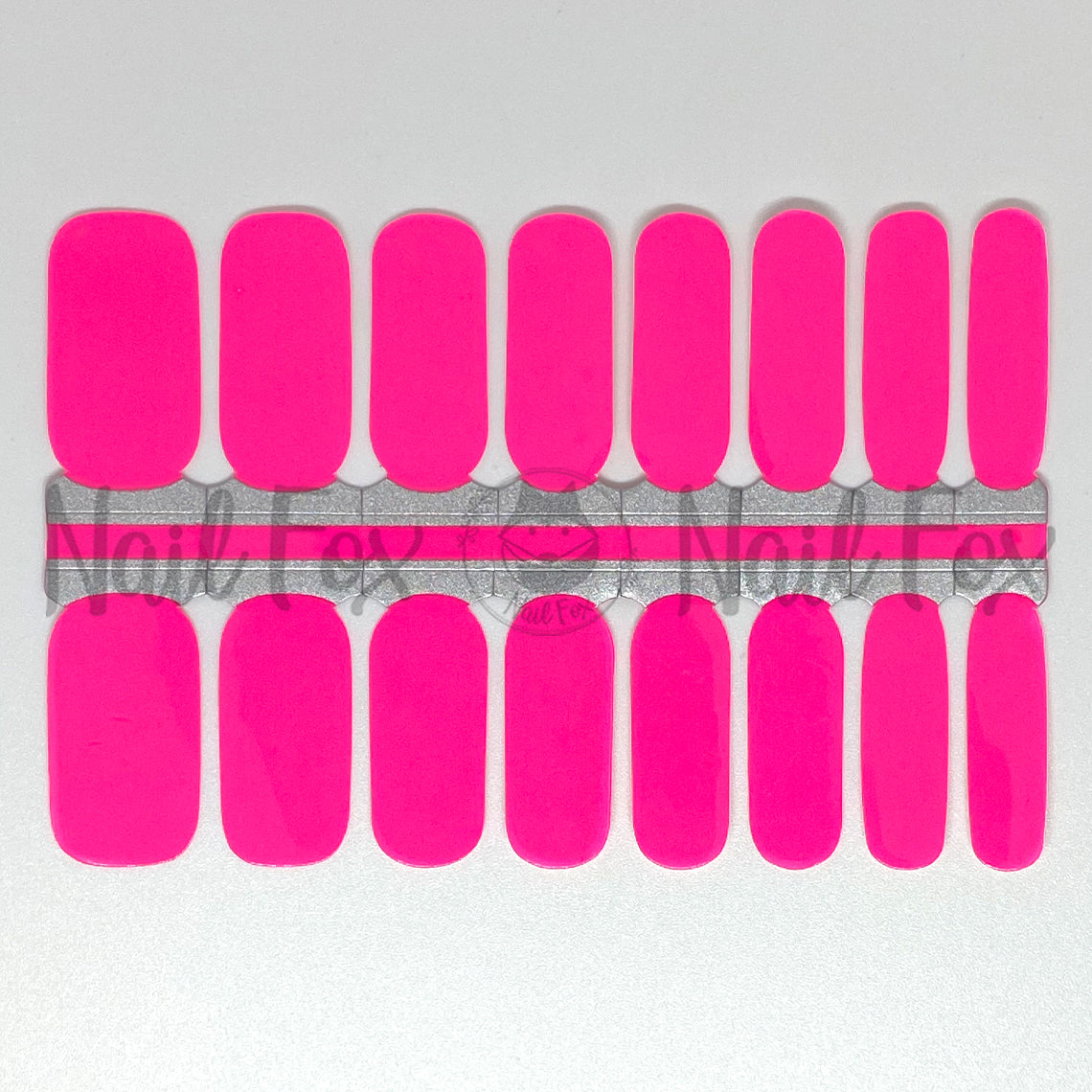 Neon Pink Solid Nail Wraps