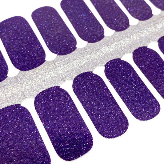 Purple Glitter Nail Wraps