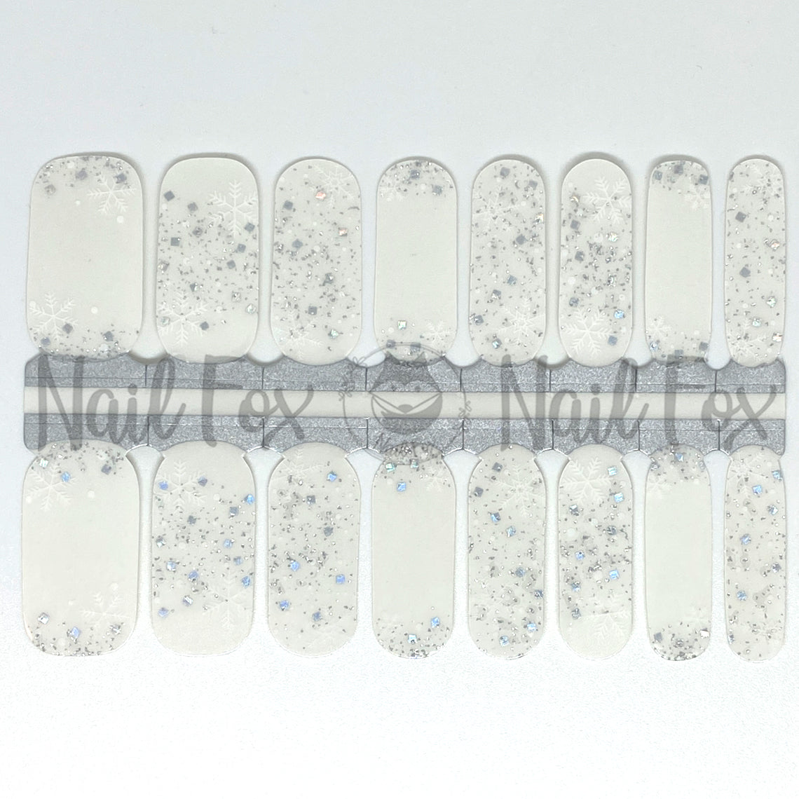 Snowflake Shimmer Exclusive Design Nail Wraps