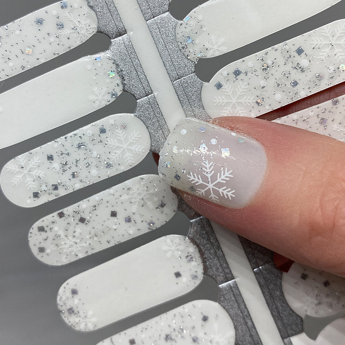 Snowflake Shimmer Exclusive Design Nail Wraps