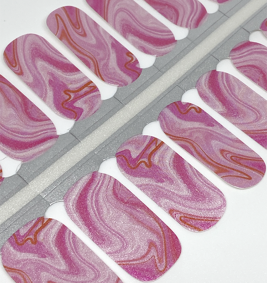 Watermelon Swirl Nail Wraps