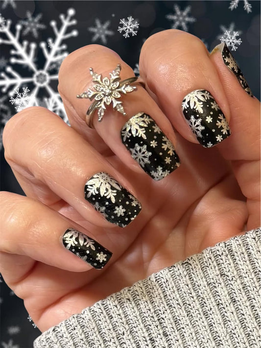 Holo Snowflakes Exclusive Design Nail Wraps (HOLO)