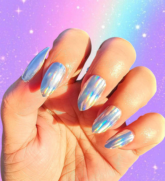 Holo Chrome No Light Gel Nail Wraps (NLG)