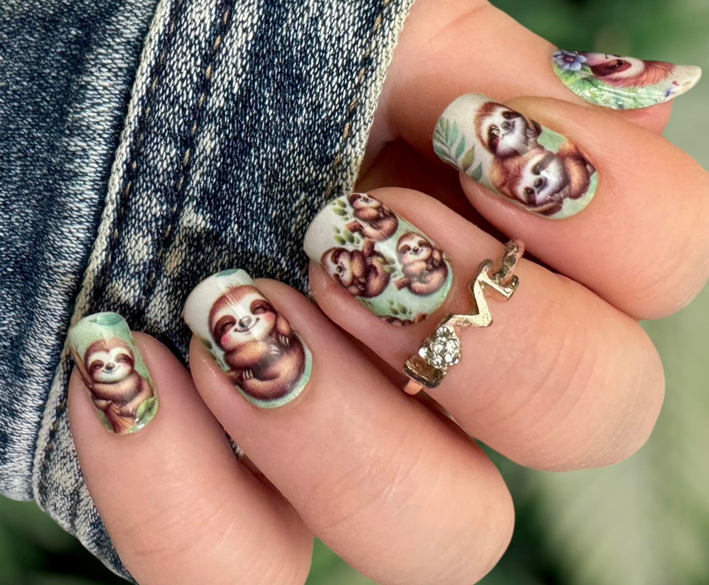 Sloth Friends Exclusive Design Nail Wraps