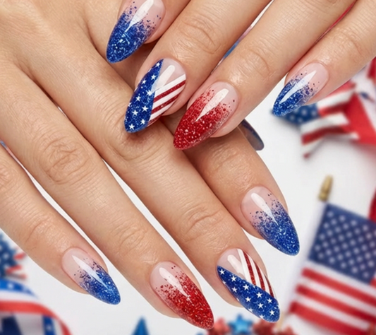 Americana Nail Wraps (GLITTER)