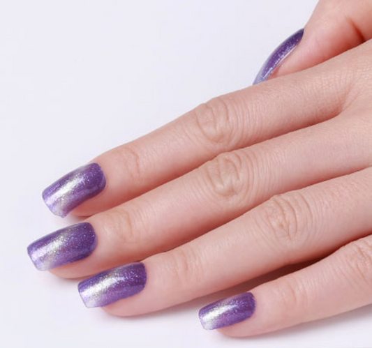 Amethyst Glimmer Nail Wraps (CATS EYE GLITTER)