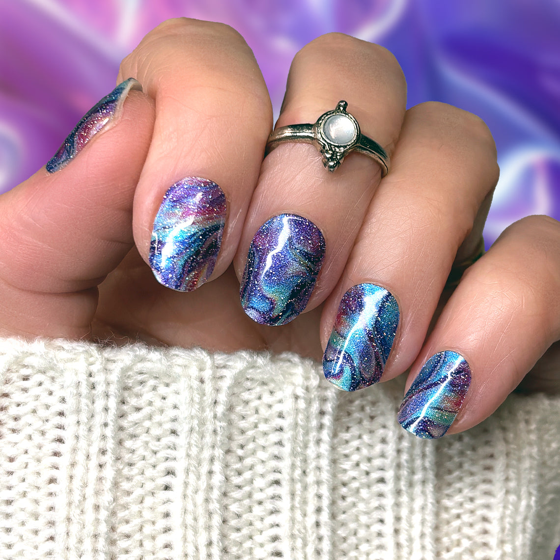 Aurora Dreams Exclusive No Light Gel Nail Wraps (NLG)