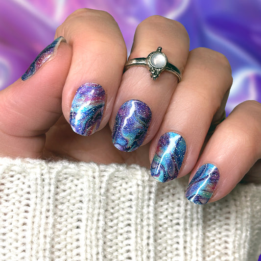 Aurora Dreams Exclusive No Light Gel Nail Wraps (NLG)