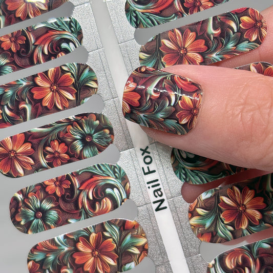 Autumn Leather Exclusive Design Nail Wraps