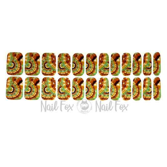 Autumn Tie Dye Nail Wraps