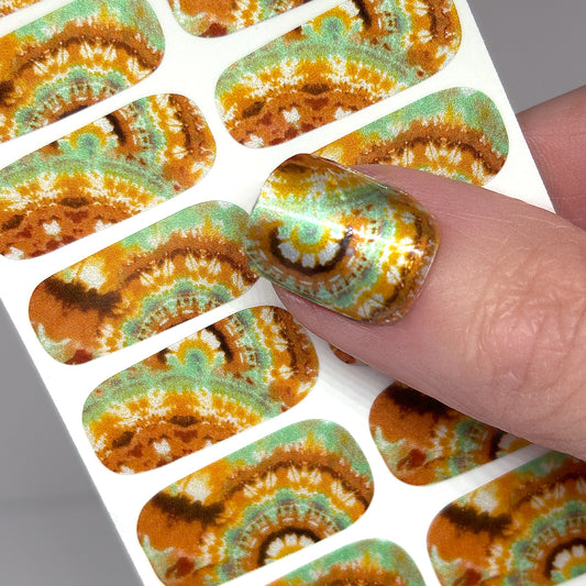 Autumn Tie Dye Nail Wraps