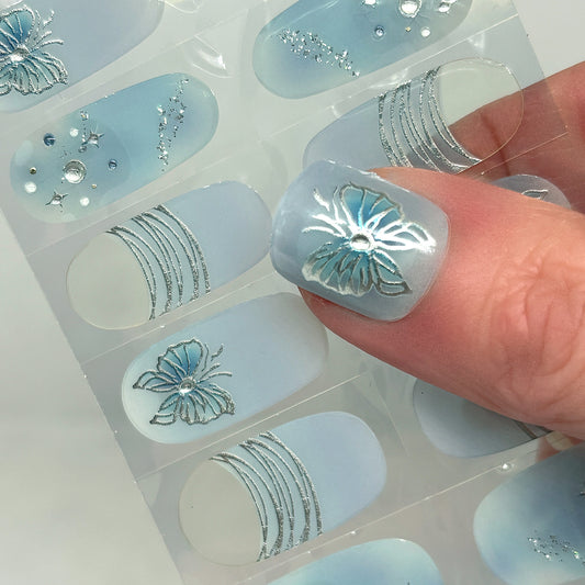 Bejeweled Butterfly No Light Gel Nail Wraps (NLG)