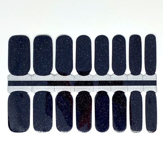 Black Glitter Nail Wraps