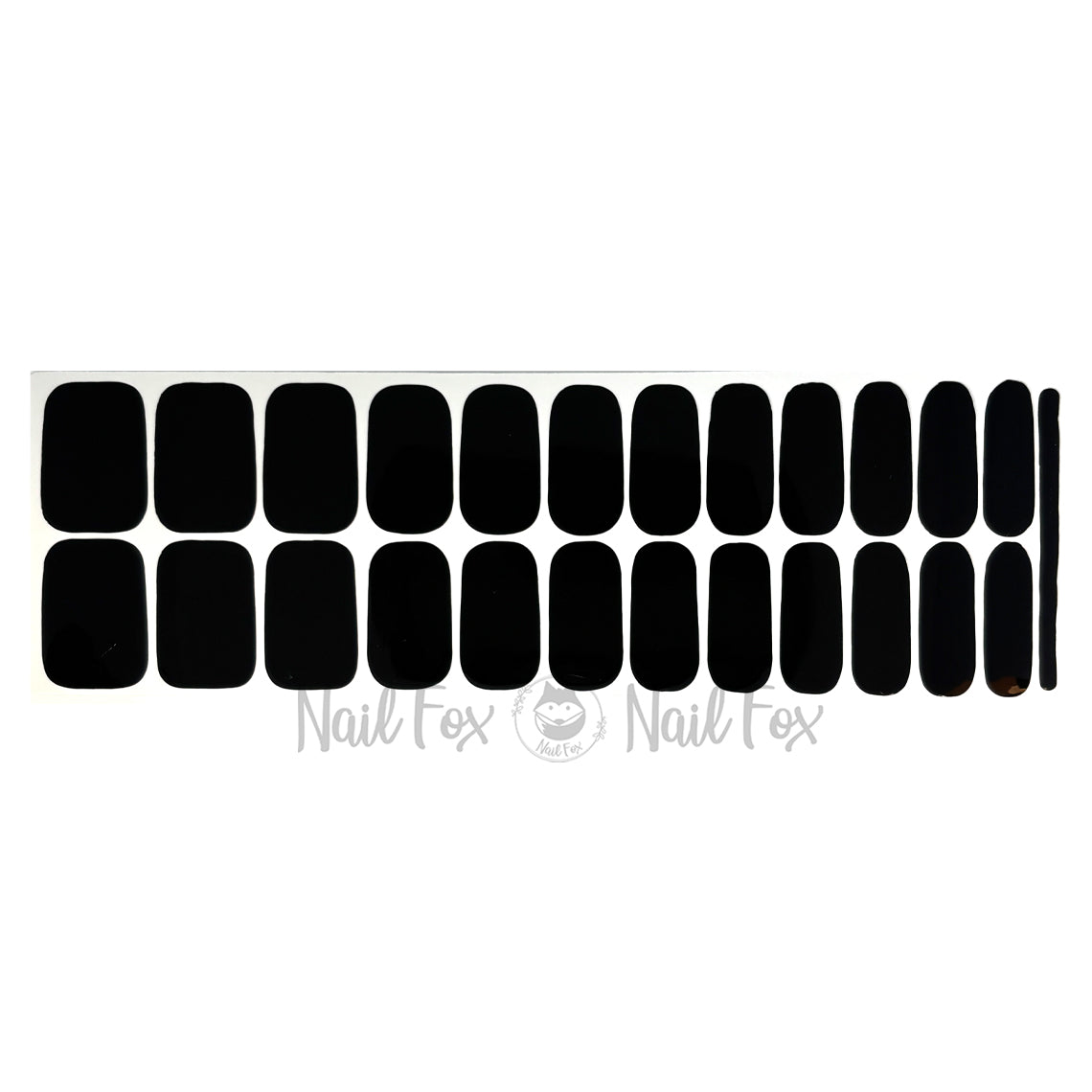 Black Solid AMP 24 Nail Wraps