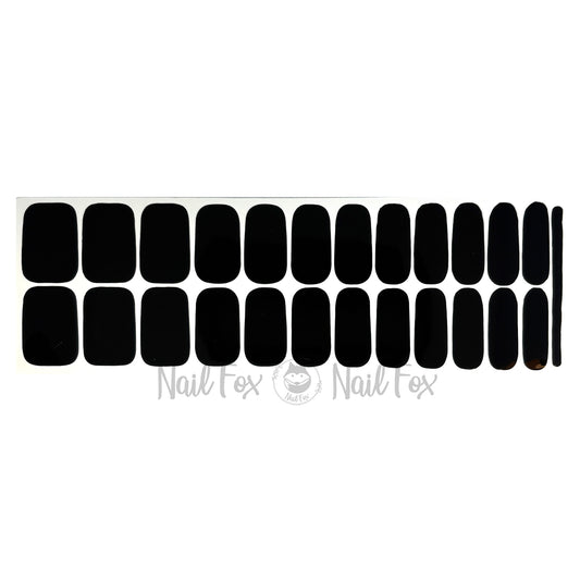 Black Solid AMP 24 Nail Wraps